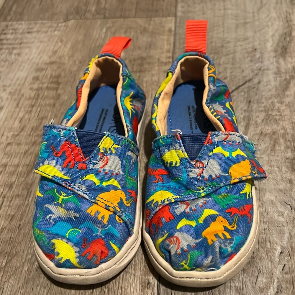 TOMS Toddler Dinosaur shoes 8